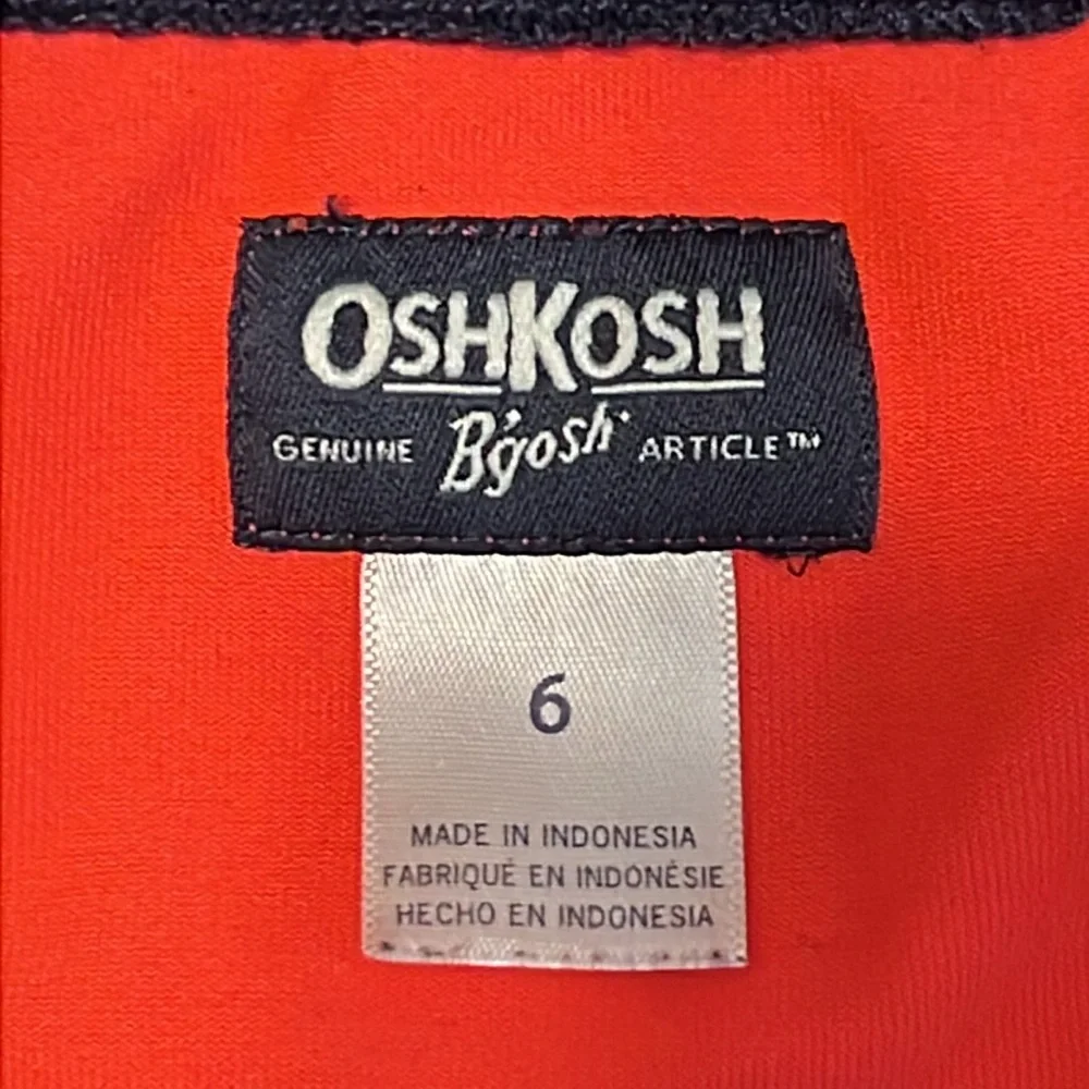 Boys Osh Kosh B’Gosh Athletic Zip Up Size 6‎ Black/Red